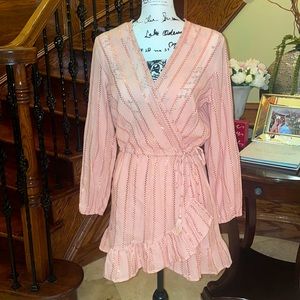 Blue Island Beach Dress, Rose Gold, Size Small